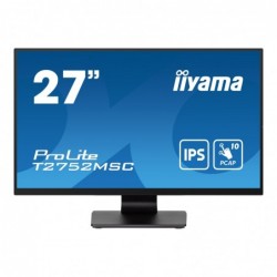 IIYAMA T2752MSC-B1 27inch Bonded PCAP 10P Touch 1920x1080 IPS-panel Flat Bezel Free Glass Front HDMI Displayport 360cd/m2 IIYAMA T2752MSC-B1 27inch Bonded PCAP 10P Touch 1920x1080 IPS-panel Flat Bezel Free Glass Front HDMI Displayport 360cd/m2