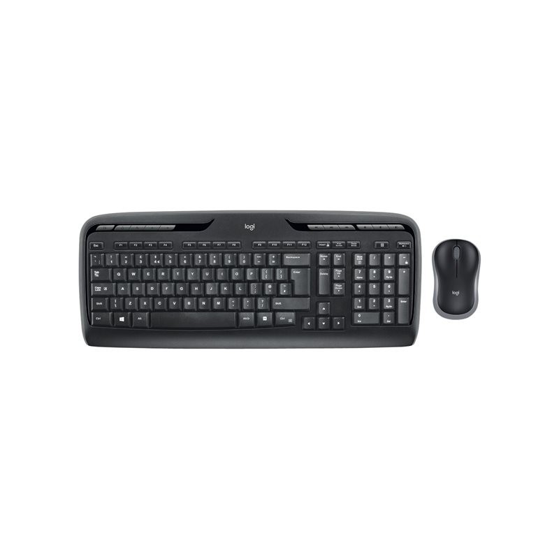 LOGITECH Wireless Combo MK330 Keyboard and mouse set wireless 2.4 GHz QWERTY Nordic black (PAN)