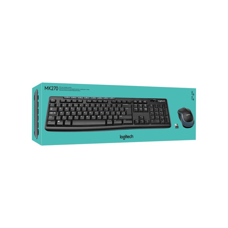 LOGITECH MK270 Wireless Combo Keyboard and mouse set wireless 2.4 GHz Nordic (PAN)