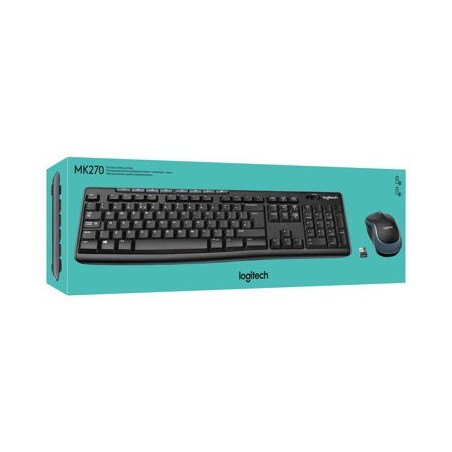 LOGITECH Wireless Combo MK270 - Keyboard and mouse set - 2.4 GHz - US International / EER LOGITECH Wireless Combo MK270 - Keyboard and mouse set - 2.4 GHz - US International / EER