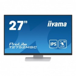 IIYAMA T2752MSC-W1 27inch WHITE Bonded PCAP 10P Touch 1920x1080 IPS-panel Flat Bezel Free Glass Front HDMI Displayport 360cd/m2 IIYAMA T2752MSC-W1 27inch WHITE Bonded PCAP 10P Touch 1920x1080 IPS-panel Flat Bezel Free Glass Front HDMI Displayport 360cd/m2