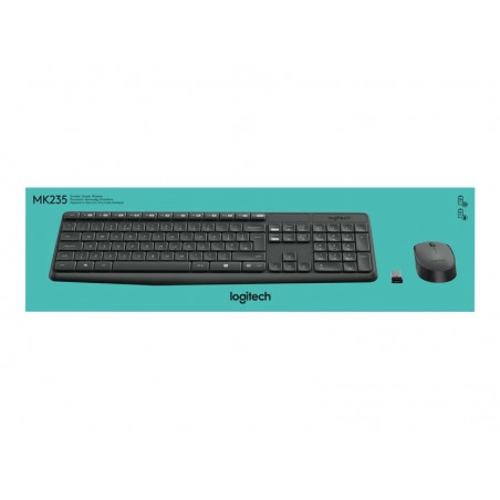 LOGITECH MK235 Keyboard and mouse set wireless 2.4 GHz Nordic (PAN)