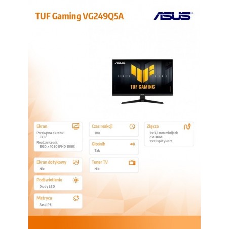 Monitor 24 cale VG249Q5A IPS FHD HDMI USB DP 200Hz