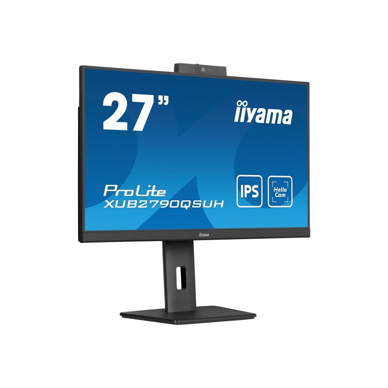 IIYAMA XUB2790QSUH-B1 27inch IPS QHD LED 250cd/m2 0.4ms DP HDMI USB-C USB-Hub 3xOut v3.2 Hello Webcam & Mic Speakers Height Adj. IIYAMA XUB2790QSUH-B1 27inch IPS QHD LED 250cd/m2 0.4ms DP HDMI USB-C USB-Hub 3xOut v3.2 Hello Webcam & Mic Speakers Height Adj.