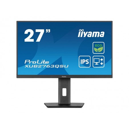 IIYAMA XUB2763QSU-B1 Green Choice 27inch IPS WQHD 100Hz 350cd/m2 2ms HDMI DP 2xUSB 3.2 SpeakersFreeSync 15cm Height Adj. Stand IIYAMA XUB2763QSU-B1 Green Choice 27inch IPS WQHD 100Hz 350cd/m2 2ms HDMI DP 2xUSB 3.2 SpeakersFreeSync 15cm Height Adj. Stand