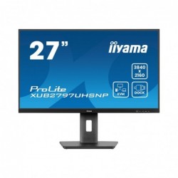 IIYAMA XUB2797UHSNP-B1 27inch IPS UHD 350cd/m2 4ms HDMI DP USB-C Dock LAN Speakers 15cm height adj. Stand (P) IIYAMA XUB2797UHSNP-B1 27inch IPS UHD 350cd/m2 4ms HDMI DP USB-C Dock LAN Speakers 15cm height adj. Stand (P)