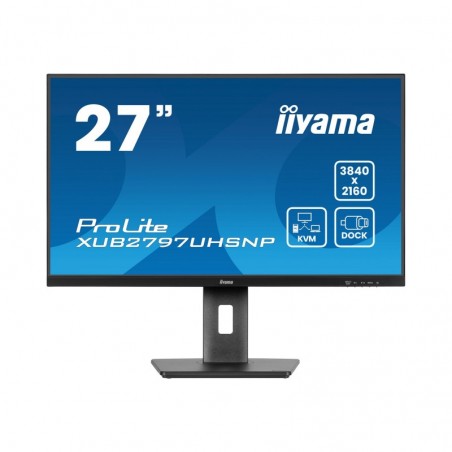 IIYAMA XUB2797UHSNP-B1 27inch IPS UHD 350cd/m2 4ms HDMI DP USB-C Dock LAN Speakers 15cm height adj. Stand (P) IIYAMA XUB2797UHSNP-B1 27inch IPS UHD 350cd/m2 4ms HDMI DP USB-C Dock LAN Speakers 15cm height adj. Stand (P)