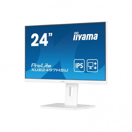 IIYAMA XUB2497HSU-W2 24inch IPS FHD 100Hz Adaptive Sync 300cd/m2 1ms HDMI DP 2xUSB 2.0 Speakers 15cm Height Adj. Stand White (P) IIYAMA XUB2497HSU-W2 24inch IPS FHD 100Hz Adaptive Sync 300cd/m2 1ms HDMI DP 2xUSB 2.0 Speakers 15cm Height Adj. Stand White (P)