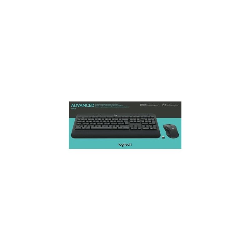 LOGITECH 920-008923 Logitech klawiatura bezprzewodowa + mysz MK545 ADVANCED, Czarna, US