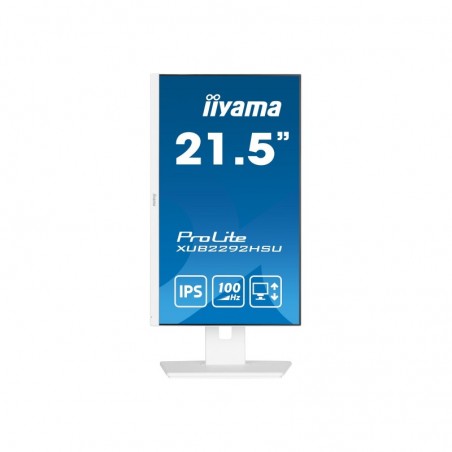 IIYAMA XUB2292HSU-W6 21.5inch ETE IPS FHD 100Hz 250cd/m2 0.4ms MPRT Speakers HDMI DP 4xUSB 3.2 15cm Height Adj. White (P) IIYAMA XUB2292HSU-W6 21.5inch ETE IPS FHD 100Hz 250cd/m2 0.4ms MPRT Speakers HDMI DP 4xUSB 3.2 15cm Height Adj. White (P)