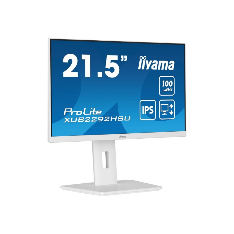 IIYAMA XUB2292HSU-W6 21.5inch ETE IPS FHD 100Hz 250cd/m2 0.4ms MPRT Speakers HDMI DP 4xUSB 3.2 15cm Height Adj. White (P)