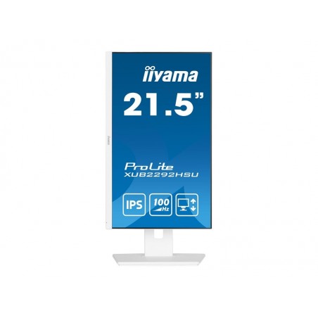 IIYAMA XUB2292HSU-W6 21.5inch ETE IPS FHD 100Hz 250cd/m2 0.4ms MPRT Speakers HDMI DP 4xUSB 3.2 15cm Height Adj. White (P) IIYAMA XUB2292HSU-W6 21.5inch ETE IPS FHD 100Hz 250cd/m2 0.4ms MPRT Speakers HDMI DP 4xUSB 3.2 15cm Height Adj. White (P)
