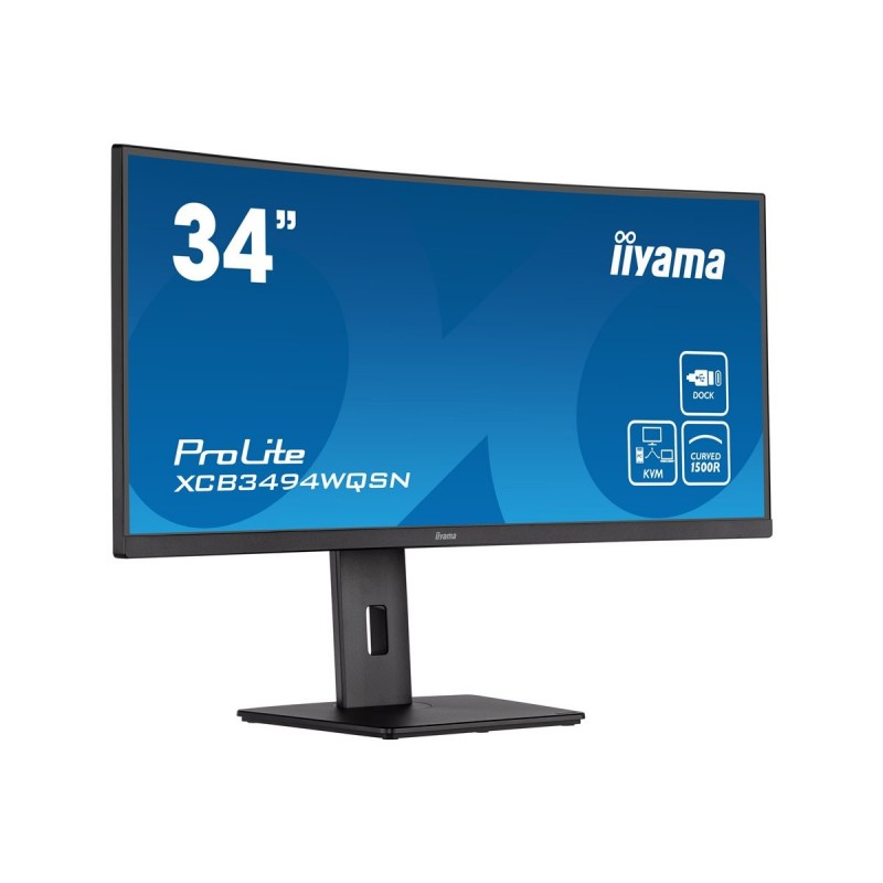 IIYAMA XCB3494WQSN-B5 34inch ETE UW IPS-panel 3440x1440 FreeSync 120Hz 300cd/m2 0.4ms HDMI DP KVM USB-C Dock 3xUSB 3.0 Speakers  IIYAMA XCB3494WQSN-B5 34inch ETE UW IPS-panel 3440x1440 FreeSync 120Hz 300cd/m2 0.4ms HDMI DP KVM USB-C Dock 3xUSB 3.0 Speakers