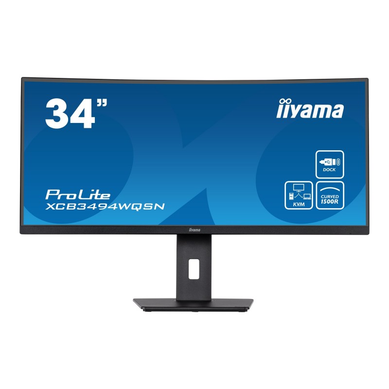 IIYAMA XCB3494WQSN-B5 34inch ETE UW IPS-panel 3440x1440 FreeSync 120Hz 300cd/m2 0.4ms HDMI DP KVM USB-C Dock 3xUSB 3.0 Speakers  IIYAMA XCB3494WQSN-B5 34inch ETE UW IPS-panel 3440x1440 FreeSync 120Hz 300cd/m2 0.4ms HDMI DP KVM USB-C Dock 3xUSB 3.0 Speakers