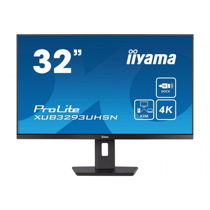 IIYAMA XUB3293UHSN-B5 32inch ETE IPS 3840x2160 UHD 1000:1 350cd/m2 4ms HDMI DP USB-C Dock LAN 65W PD Speakers 15cm Height Adj. ( IIYAMA XUB3293UHSN-B5 32inch ETE IPS 3840x2160 UHD 1000:1 350cd/m2 4ms HDMI DP USB-C Dock LAN 65W PD Speakers 15cm Height Adj. (