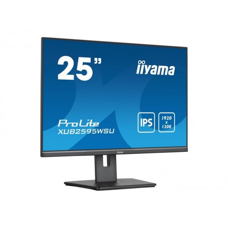 IIYAMA XUB2595WSU-B5 25inch ETE IPS-panel 1920x1200 300cd/m2 4ms VGA HDMI DP USB HUB 2x2.0 Speakers 15cm Height Adj. Stand (P) IIYAMA XUB2595WSU-B5 25inch ETE IPS-panel 1920x1200 300cd/m2 4ms VGA HDMI DP USB HUB 2x2.0 Speakers 15cm Height Adj. Stand (P)