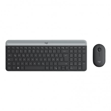LOGITECH Slim Wireless Keyboard and Mouse Combo MK470 - GRAPHITE - DEU - CENTRAL