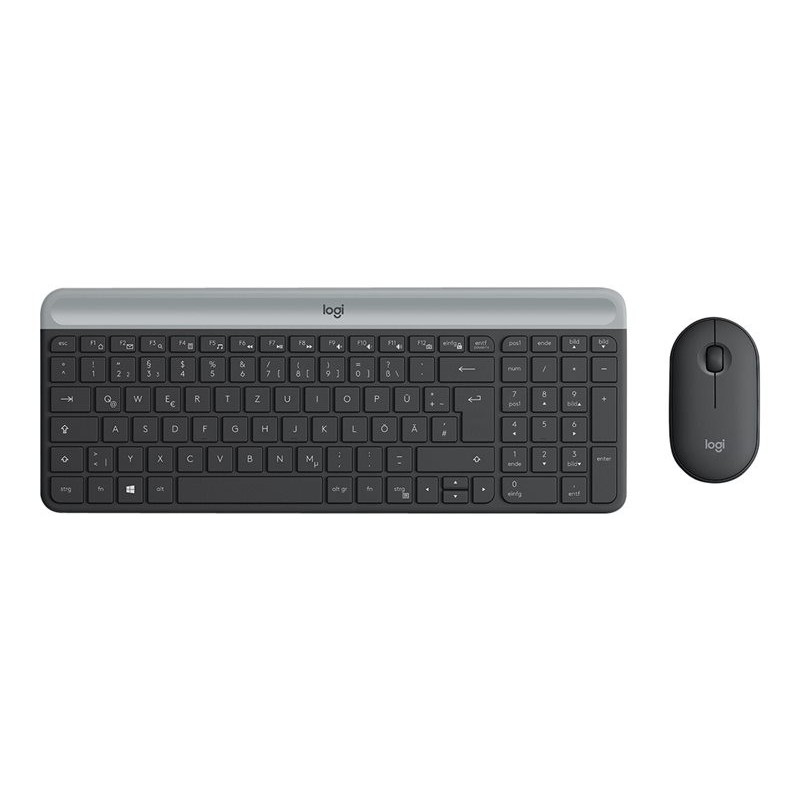 LOGITECH Slim Wireless Keyboard and Mouse Combo MK470 - GRAPHITE - DEU - CENTRAL