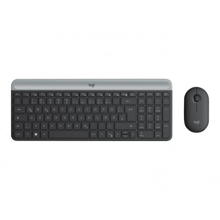 LOGITECH Slim Wireless Keyboard and Mouse Combo MK470 - GRAPHITE - DEU - CENTRAL
