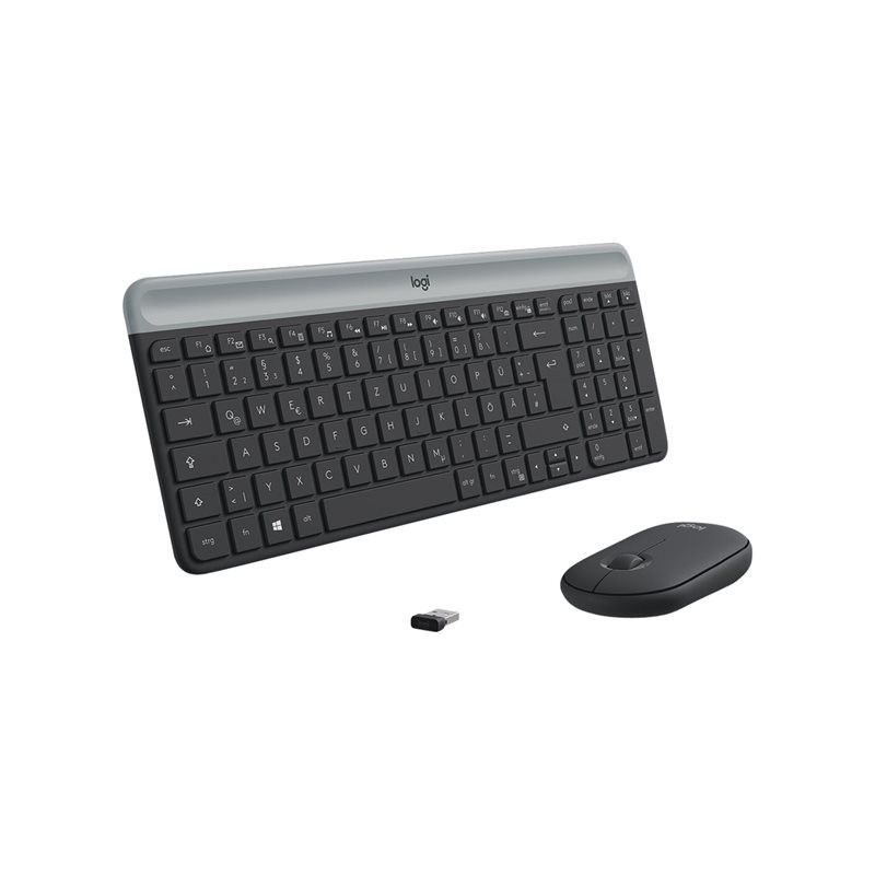 LOGITECH Slim Wireless Keyboard and Mouse Combo MK470 - GRAPHITE - DEU - CENTRAL