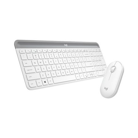 LOGITECH Slim Wireless Keyboard and Mouse Combo MK470 - OFFWHITE - DEU - CENTRAL