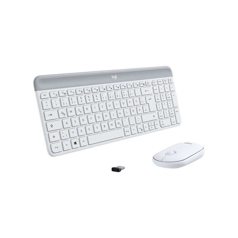 LOGITECH Slim Wireless Keyboard and Mouse Combo MK470 - OFFWHITE - DEU - CENTRAL