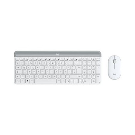 LOGITECH Slim Wireless Keyboard and Mouse Combo MK470 - OFFWHITE - DEU - CENTRAL