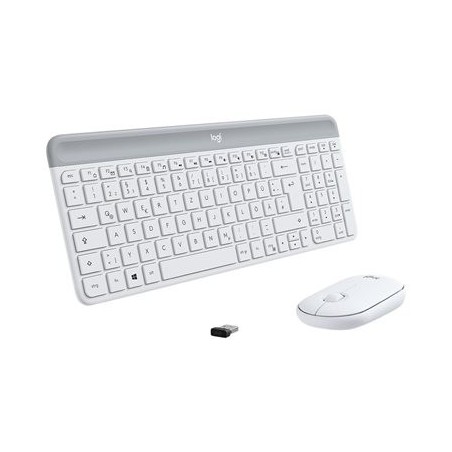 LOGITECH Slim Wireless Keyboard and Mouse Combo MK470 - OFFWHITE - DEU - CENTRAL