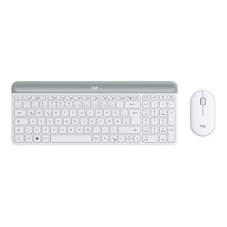 LOGITECH Slim Wireless Keyboard and Mouse Combo MK470 - OFFWHITE - DEU - CENTRAL