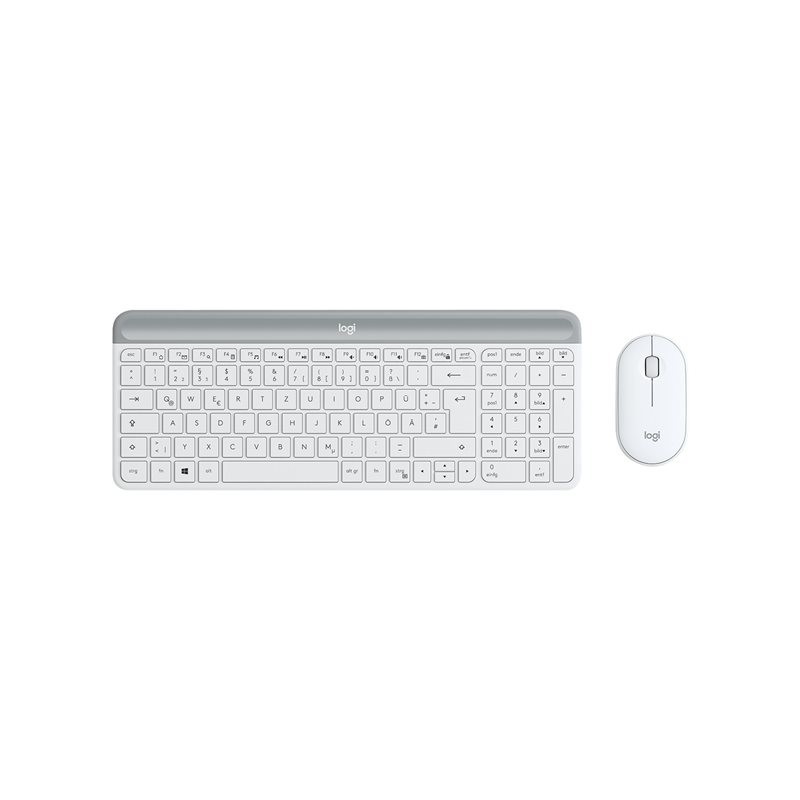 LOGITECH Slim Wireless Keyboard and Mouse Combo MK470 - OFFWHITE - DEU - CENTRAL