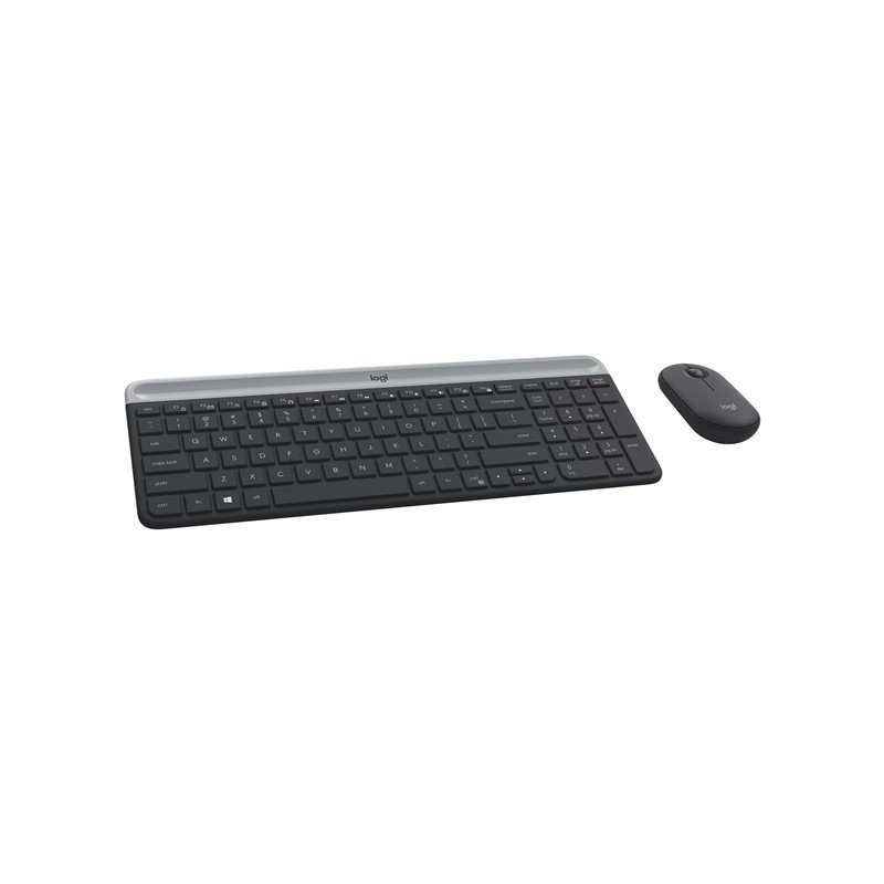LOGITECH Slim Wireless Keyboard and Mouse Combo MK470 - GRAPHITE - FRA - CENTRAL