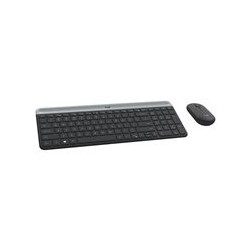 LOGITECH Slim Wireless Keyboard and Mouse Combo MK470 - GRAPHITE - FRA - CENTRAL