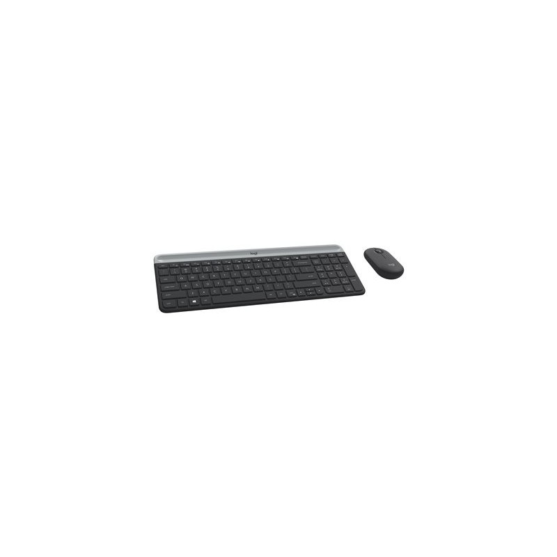 LOGITECH Slim Wireless Keyboard and Mouse Combo MK470 - GRAPHITE - FRA - CENTRAL