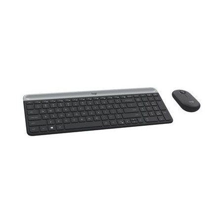 LOGITECH Slim Wireless Keyboard and Mouse Combo MK470 - GRAPHITE - FRA - CENTRAL
