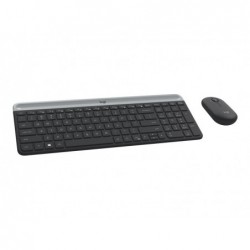 LOGITECH Slim Wireless Keyboard and Mouse Combo MK470 - GRAPHITE - FRA - CENTRAL