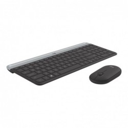 LOGITECH Slim Wireless Keyboard and Mouse Combo MK470 - GRAPHITE - FRA - CENTRAL