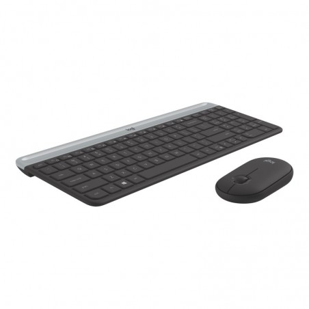 LOGITECH Slim Wireless Keyboard and Mouse Combo MK470 - GRAPHITE - FRA - CENTRAL