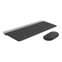 LOGITECH Slim Wireless Keyboard and Mouse Combo MK470 - GRAPHITE - FRA - CENTRAL