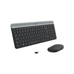 LOGITECH Slim Wireless Keyboard and Mouse Combo MK470 - GRAPHITE - FRA - CENTRAL
