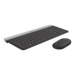 LOGITECH Slim Wireless Keyboard and Mouse Combo MK470 - GRAPHITE - CH - CENTRAL