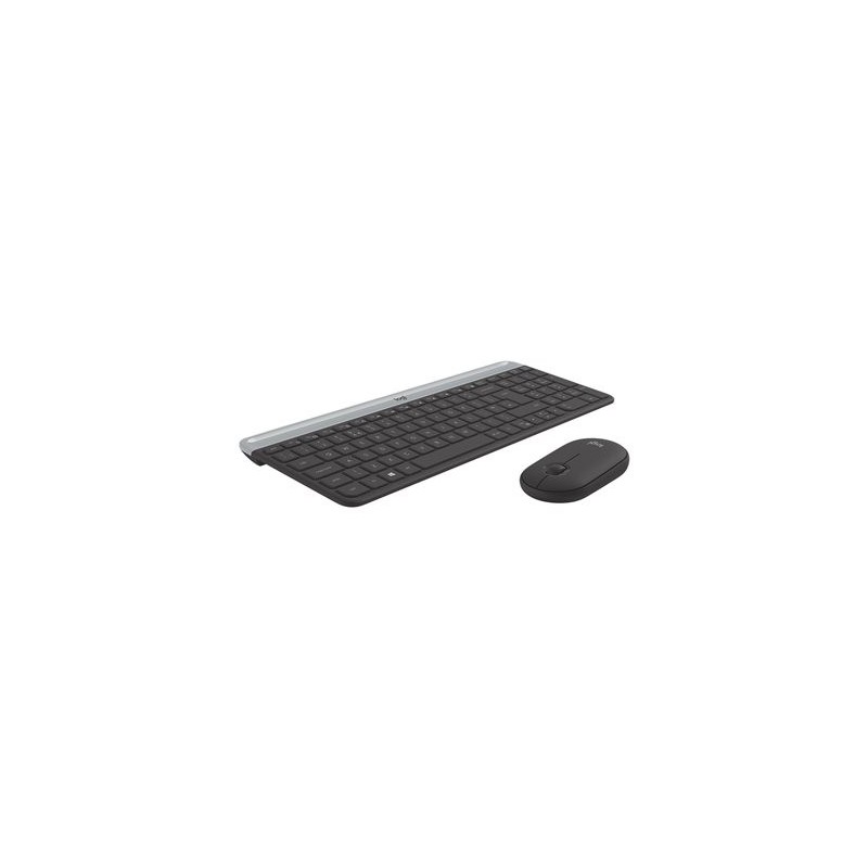 LOGITECH Slim Wireless Keyboard and Mouse Combo MK470 - GRAPHITE - CH - CENTRAL