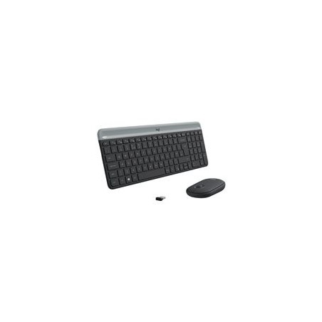 LOGITECH Slim Wireless Keyboard and Mouse Combo MK470 - GRAPHITE - CH - CENTRAL