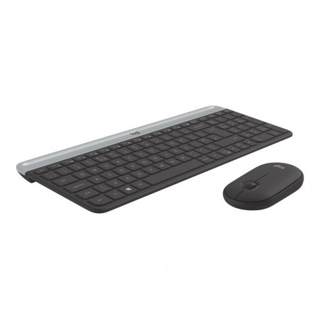 LOGITECH Slim Wireless Keyboard and Mouse Combo MK470 - GRAPHITE - CH - CENTRAL