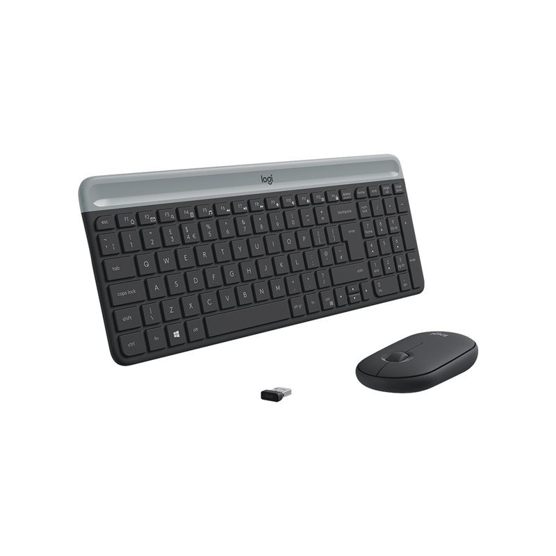 LOGITECH Slim Wireless Keyboard and Mouse Combo MK470 - GRAPHITE - NLB - CENTRAL