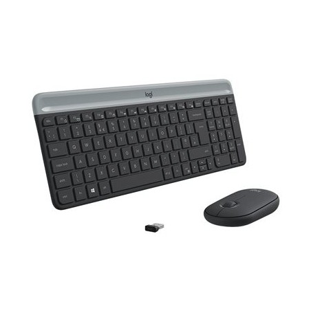 LOGITECH Slim Wireless Keyboard and Mouse Combo MK470 - GRAPHITE - NLB - CENTRAL