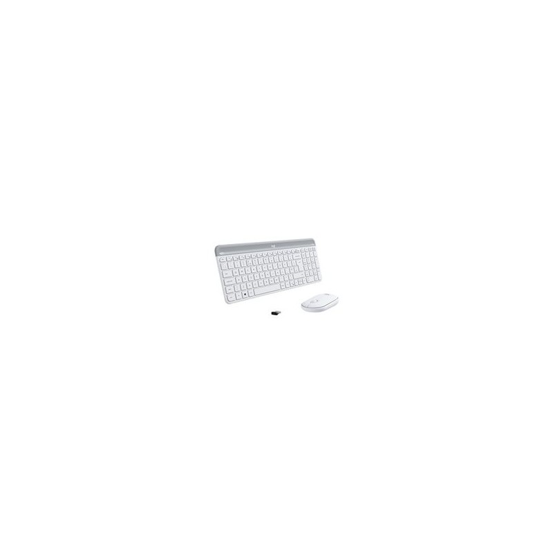 LOGITECH Slim Wireless Combo MK470 Keyboard and mouse set wireless 2.4 GHz Nordic off-white (PAN)