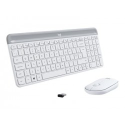 LOGITECH Slim Wireless Combo MK470 Keyboard and mouse set wireless 2.4 GHz Nordic off-white (PAN)