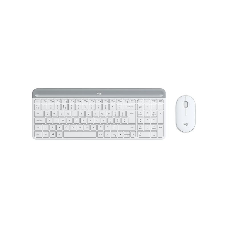 LOGITECH Slim Wireless Combo MK470 Keyboard and mouse set wireless 2.4 GHz Nordic off-white (PAN)