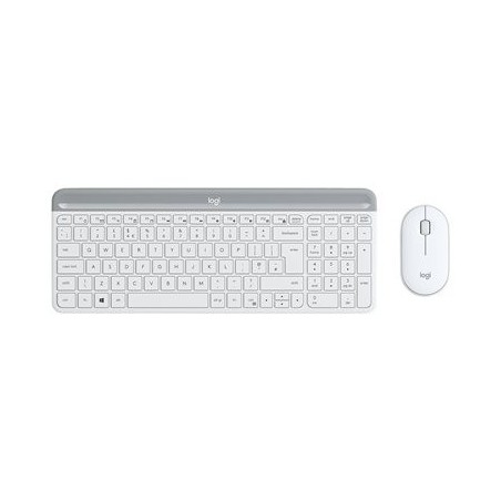 LOGITECH Slim Wireless Combo MK470 Keyboard and mouse set wireless 2.4 GHz Nordic off-white (PAN)