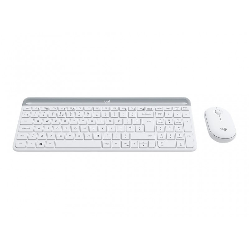 LOGITECH Slim Wireless Combo MK470 Keyboard and mouse set wireless 2.4 GHz Nordic off-white (PAN)